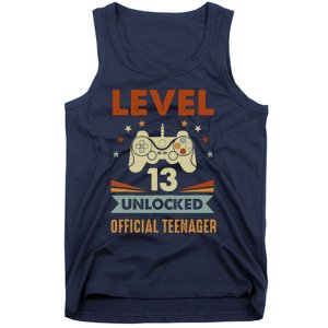 13th Birthday Level 13 Unlocked Teenager Tank Top