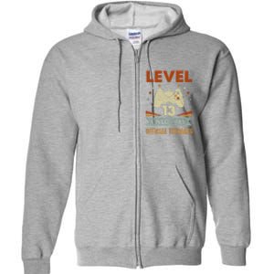 13th Birthday Level 13 Unlocked Teenager Full Zip Hoodie