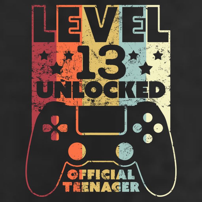 13th Birthday Level 13 Unlocked Official Teenager 7 Panel Mesh Trucker Snapback Hat
