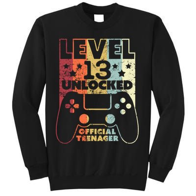13th Birthday Level 13 Unlocked Official Teenager Sweatshirt