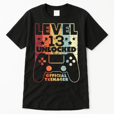 13th Birthday Level 13 Unlocked Official Teenager Tall T-Shirt