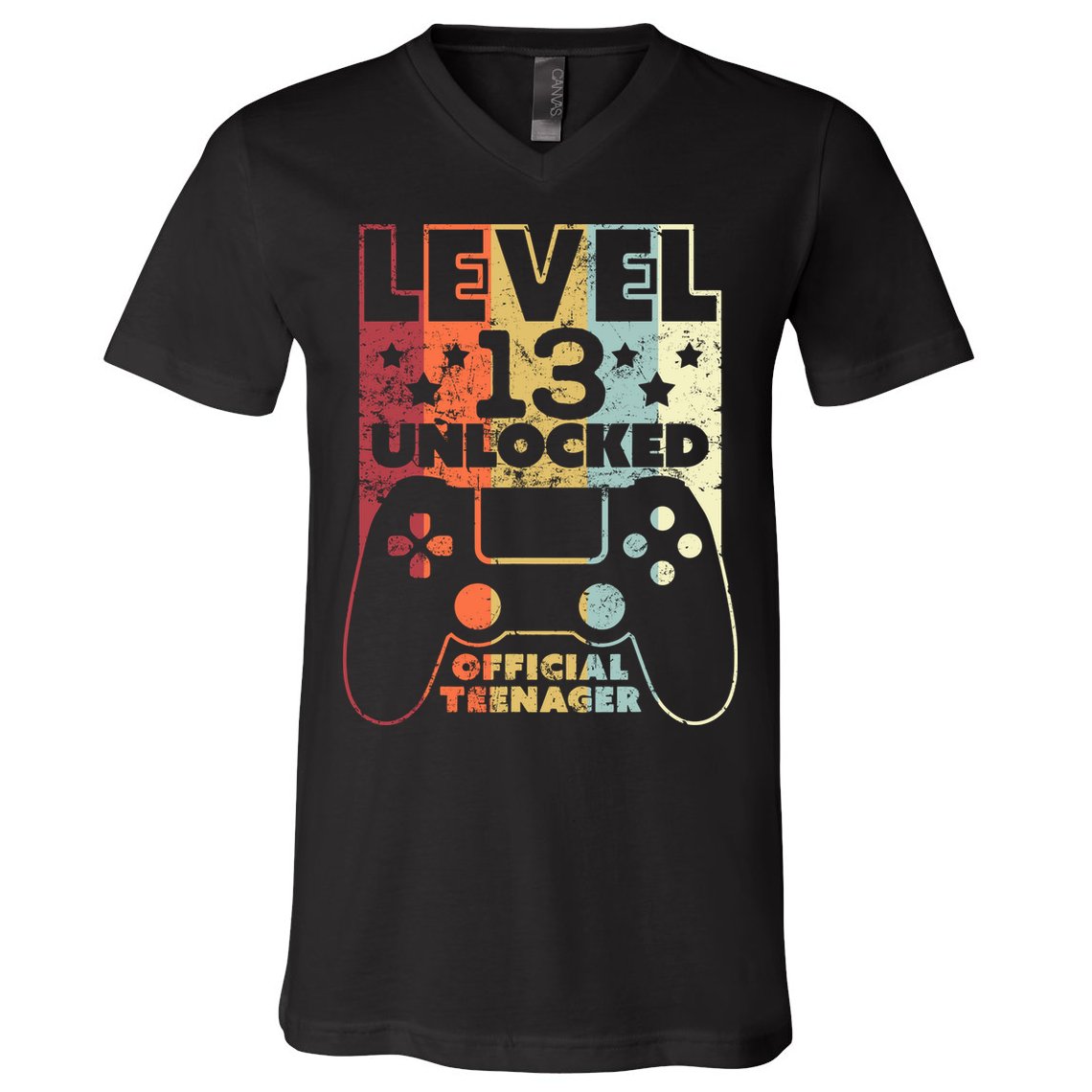 13th Birthday Level 13 Unlocked Official Teenager V-Neck T-Shirt