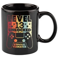 13th Birthday Level 13 Unlocked Official Teenager 11oz C Handle Ceramic Mug