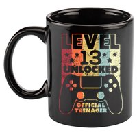 13th Birthday Level 13 Unlocked Official Teenager 11oz C Handle Ceramic Mug