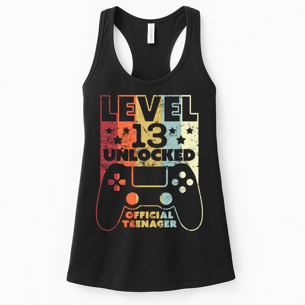 13th Birthday Level 13 Unlocked Official Teenager Womens Tank Top