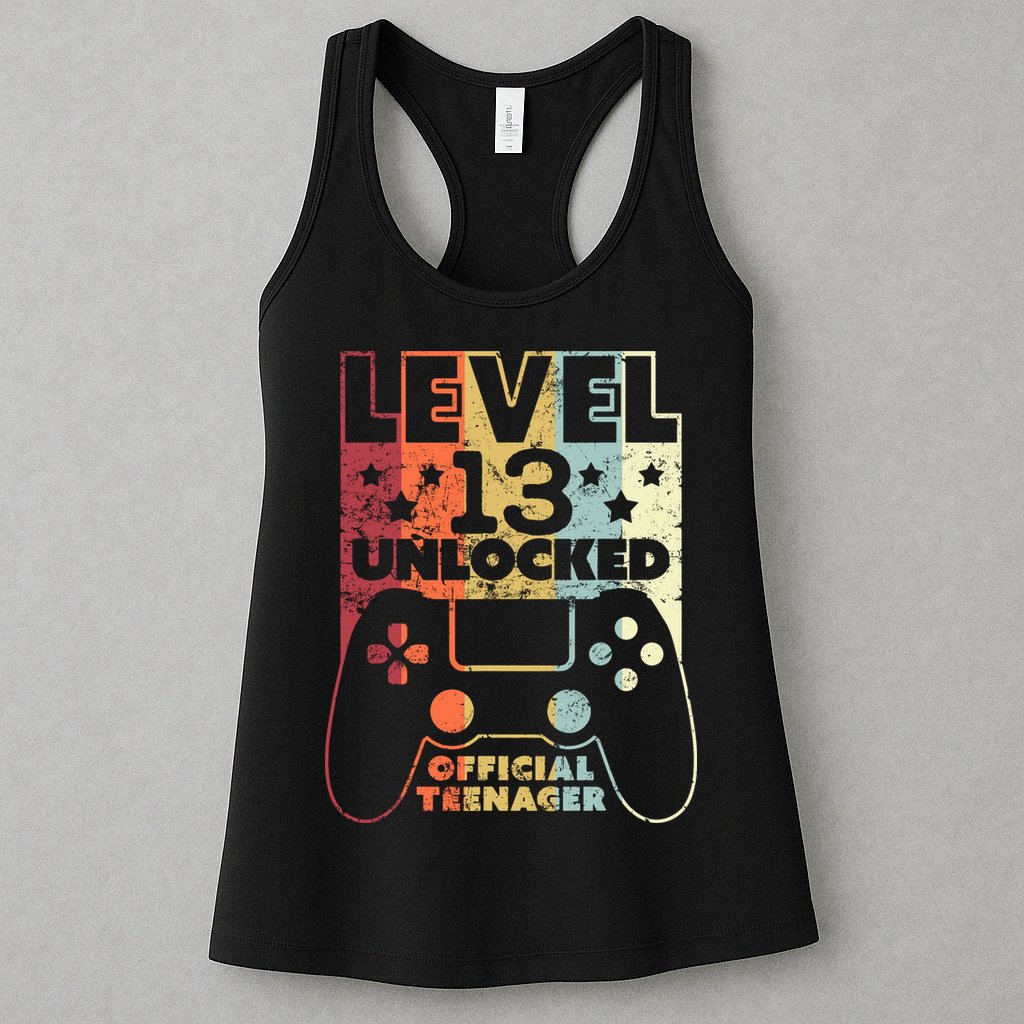13th Birthday Level 13 Unlocked Official Teenager Womens Tank Top