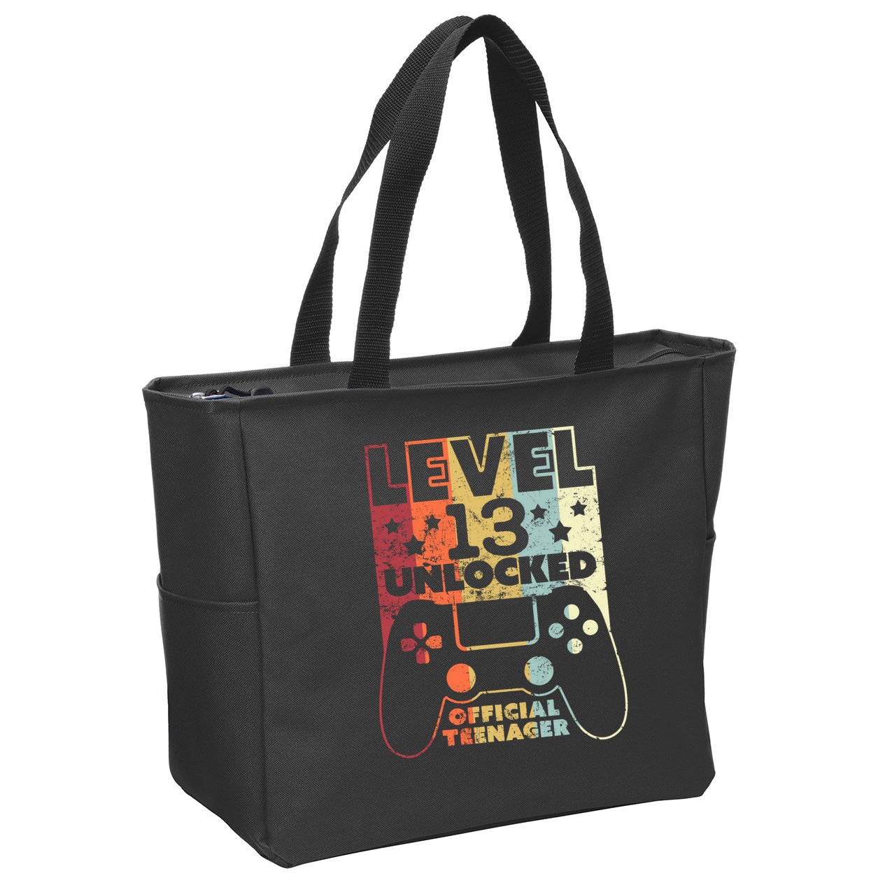 13th Birthday Level 13 Unlocked Official Teenager Zip Tote Bag