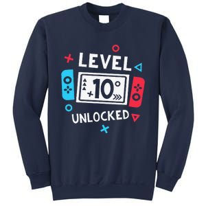 10th Birthday Level 10 Unlocked Video Game Party Sweatshirt