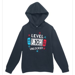 10th Birthday Level 10 Unlocked Video Game Party Urban Pullover Hoodie