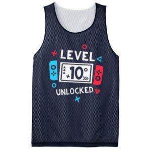 10th Birthday Level 10 Unlocked Video Game Party Mesh Reversible Basketball Jersey Tank