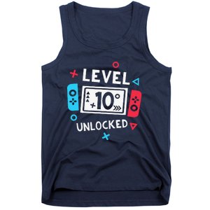 10th Birthday Level 10 Unlocked Video Game Party Tank Top