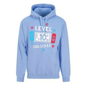 10th Birthday Level 10 Unlocked Video Game Party Unisex Surf Hoodie