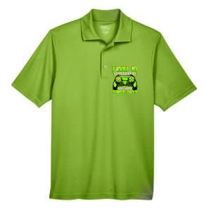 10th Birthday Level 10 Unlocked Awesome 2013 Gamer Gift Men's Origin Performance Pique Polo