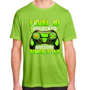 10th Birthday Level 10 Unlocked Awesome 2013 Gamer Gift Adult ChromaSoft Performance T-Shirt