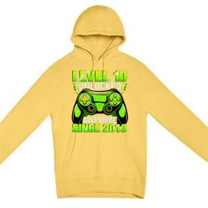 10th Birthday Level 10 Unlocked Awesome 2013 Gamer Gift Premium Pullover Hoodie