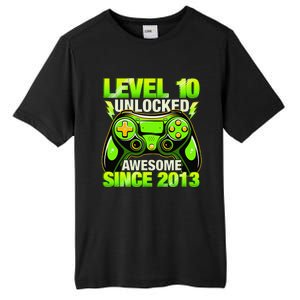 10th Birthday Level 10 Unlocked Awesome 2013 Gamer Gift Tall Fusion ChromaSoft Performance T-Shirt