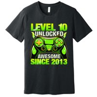 10th Birthday Level 10 Unlocked Awesome 2013 Gamer Gift Premium T-Shirt