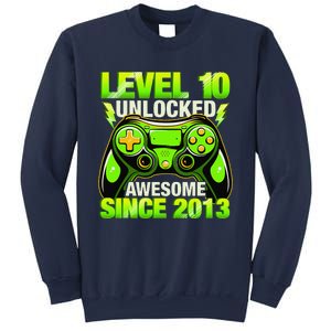 10th Birthday Level 10 Unlocked Awesome 2013 Gamer Gift Sweatshirt