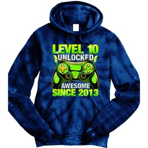 10th Birthday Level 10 Unlocked Awesome 2013 Gamer Gift Tie Dye Hoodie