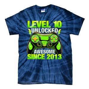 10th Birthday Level 10 Unlocked Awesome 2013 Gamer Gift Tie-Dye T-Shirt