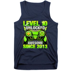 10th Birthday Level 10 Unlocked Awesome 2013 Gamer Gift Tank Top