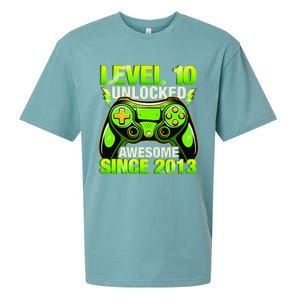 10th Birthday Level 10 Unlocked Awesome 2013 Gamer Gift Sueded Cloud Jersey T-Shirt