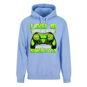 10th Birthday Level 10 Unlocked Awesome 2013 Gamer Gift Unisex Surf Hoodie