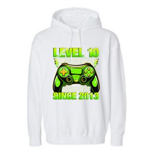 10th Birthday Level 10 Unlocked Awesome 2013 Gamer Gift Garment-Dyed Fleece Hoodie