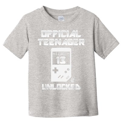 13th Birthday Level 13 Unlocked Official Toddler T-Shirt