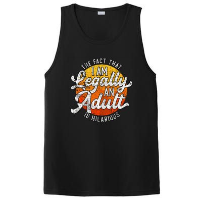 18th Birthday Legally Adult Funny Birthday PosiCharge Competitor Tank