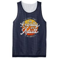 18th Birthday Legally Adult Funny Birthday Mesh Reversible Basketball Jersey Tank