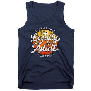 18th Birthday Legally Adult Funny Birthday Tank Top