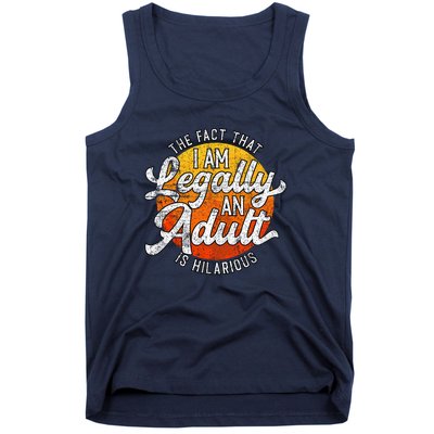 18th Birthday Legally Adult Funny Birthday Tank Top