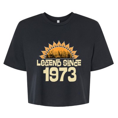 1973 Birthday Legend Since Retro Vintage Bella+Canvas Jersey Crop Tee