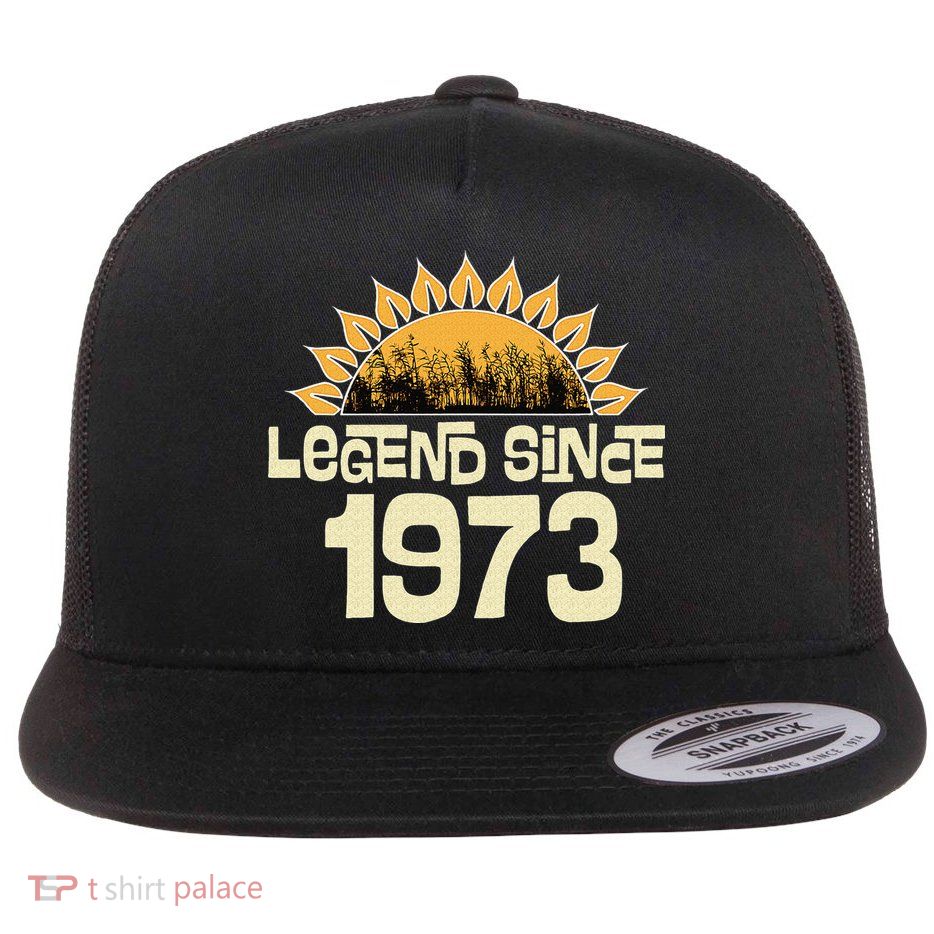 1973 Birthday Legend Since Retro Vintage Flatbill Hat