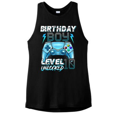 10Th Birthday  Level 10 Unlocked Awesome Since 2012 Gamer Ladies PosiCharge Tri-Blend Wicking Tank