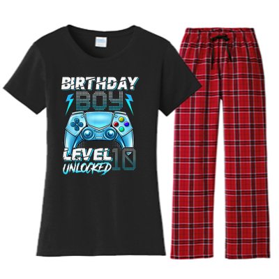 10Th Birthday  Level 10 Unlocked Awesome Since 2012 Gamer Women's Flannel Pajama Set