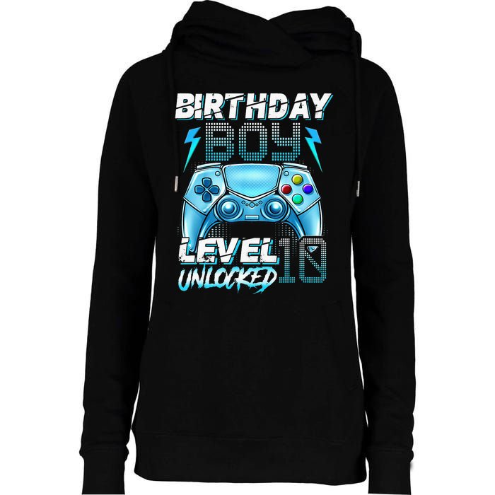 10Th Birthday  Level 10 Unlocked Awesome Since 2012 Gamer Womens Funnel Neck Pullover Hood