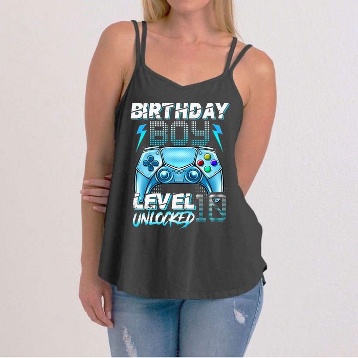 10Th Birthday  Level 10 Unlocked Awesome Since 2012 Gamer Women's Strappy Tank