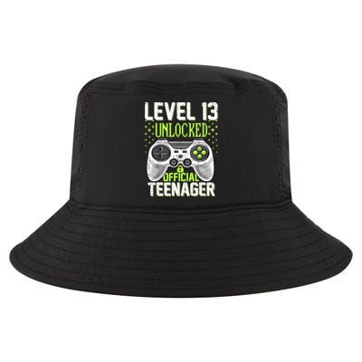 13th Birthday Level 13 Unlocked Funny Teenager Game Cool Comfort Performance Bucket Hat