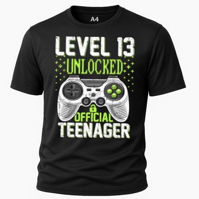 13th Birthday Level 13 Unlocked Funny Teenager Game Performance Shirt