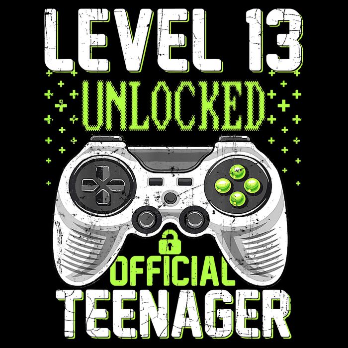 13th Birthday Level 13 Unlocked Funny Teenager Game Cooling Performance Crew T-Shirt