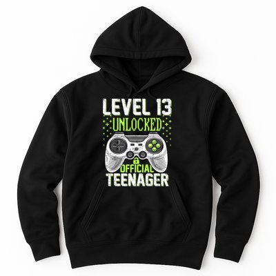 13th Birthday Level 13 Unlocked Funny Teenager Game Hoodie