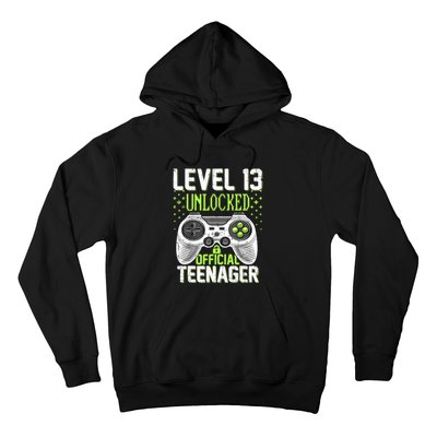 13th Birthday Level 13 Unlocked Funny Teenager Game Hoodie