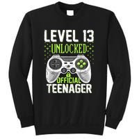 13th Birthday Level 13 Unlocked Funny Teenager Game Sweatshirt