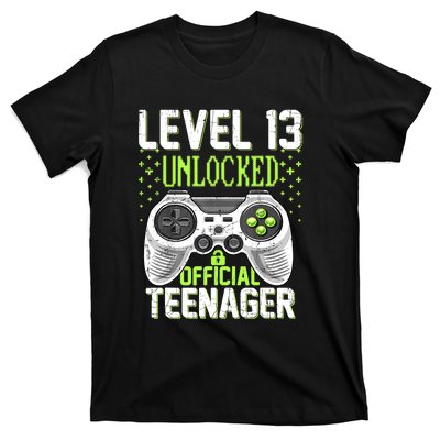 13th Birthday Level 13 Unlocked Funny Teenager Game T-Shirt