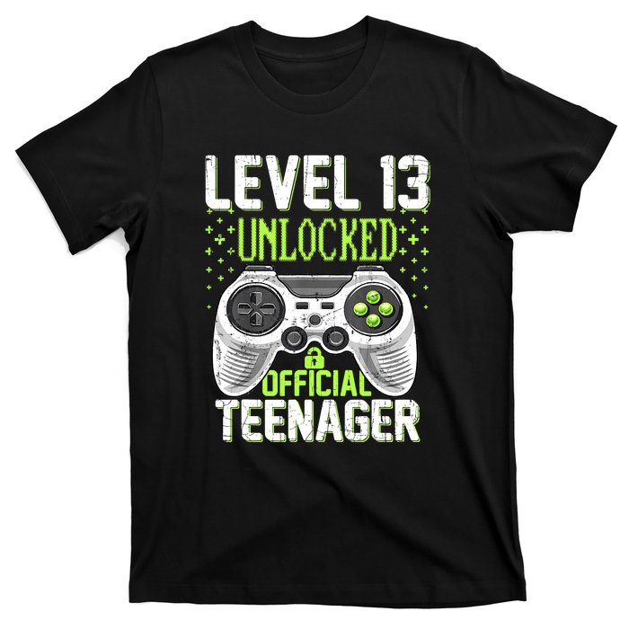 13th Birthday Level 13 Unlocked Funny Teenager Game T-Shirt