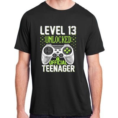 13th Birthday Level 13 Unlocked Funny Teenager Game Adult ChromaSoft Performance T-Shirt