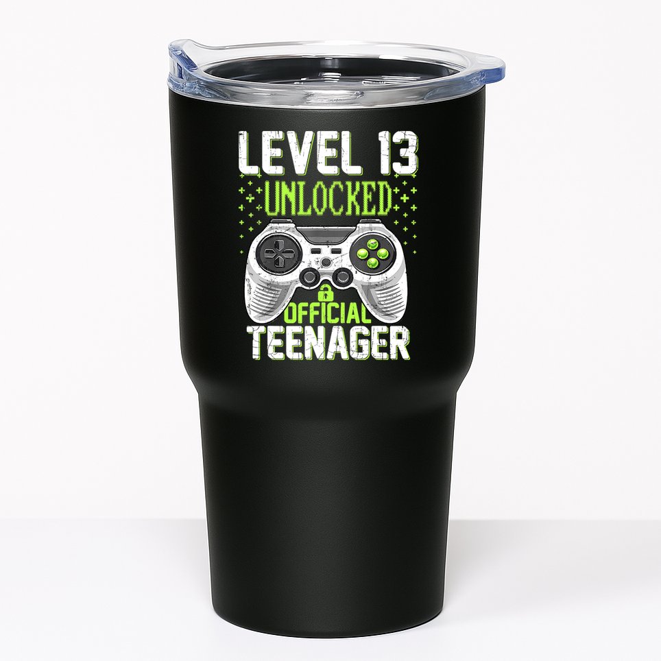 13th Birthday Level 13 Unlocked Funny Teenager Game Tumbler