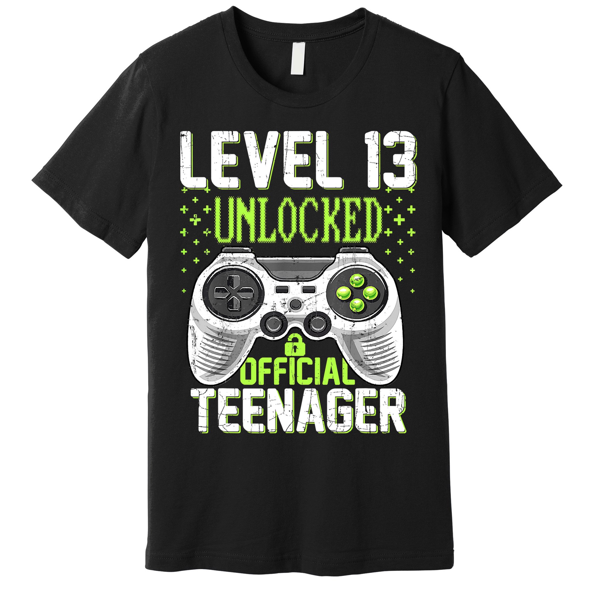 13th Birthday Level 13 Unlocked Funny Teenager Game Premium T-Shirt